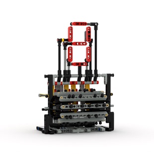 小小工程师国产积木齿轮工程机械模型拼装发条钟摆翻板数字机器人