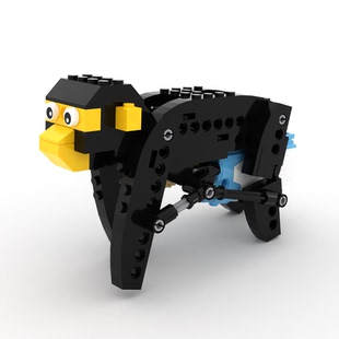 小小工程师国产积木科技diy机械组创意模型拼装猴子MOC套装充电款