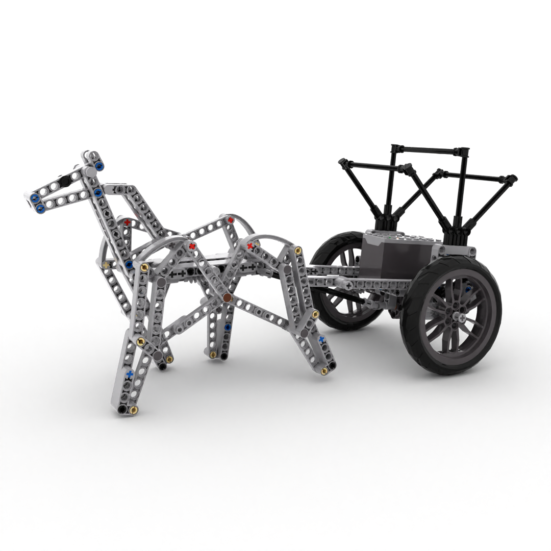 小小工程师国产积木机器人套装机械臂模型科技拼装马车MOC手工diy