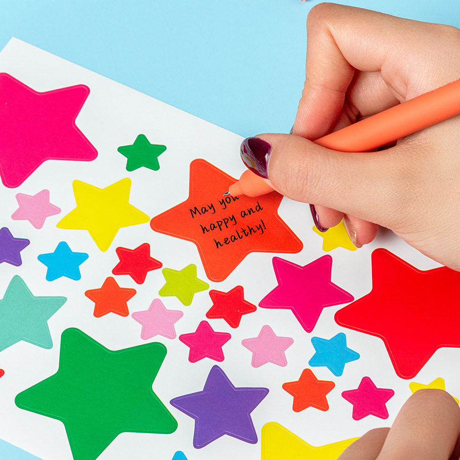 彩色爱心圆点贴纸星形自粘不干胶贴纸可书写彩色分类标识贴封口贴,文具电教/文化用品/商务用品,贴纸/立体贴纸,淘宝优惠券,粉丝福利购,淘宝优惠卷