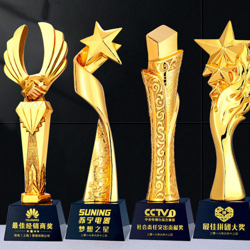 树脂水晶奖杯定制皇冠大拇指