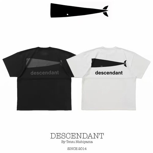 【官网】DESCENDANT DCDT 26SS日系西山彻背后大鲸鱼印花短袖T恤