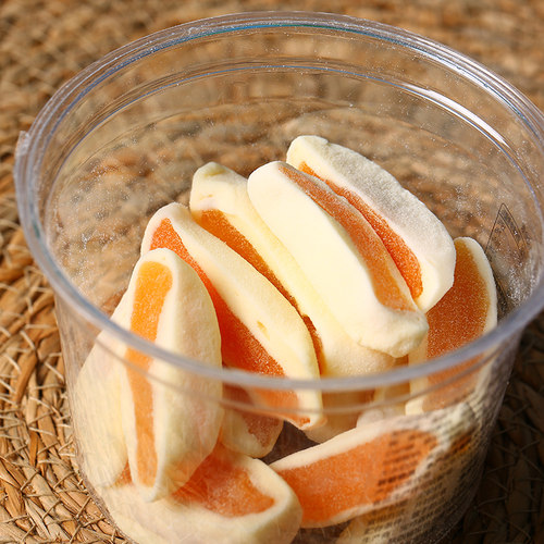 果大熊奶香黄桃175g透明罐装休闲奶味零食网红奶糕奶芙黄桃干