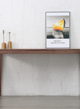 北欧实木条案新中式黑胡桃木玄关桌白橡条几窄桌现代简约供台供桌