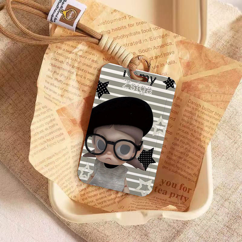 灰条纹贝雷帽嘎子姐饭卡套公交地铁门禁工牌证件保护套挂包防丢绳,文具电教/文化用品/商务用品,卡套/证件套,淘宝优惠券,粉丝福利购,淘宝优惠卷