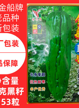伟兴利十六10克金船16号超级苦瓜王籽油绿长身果靓油青苦瓜种子