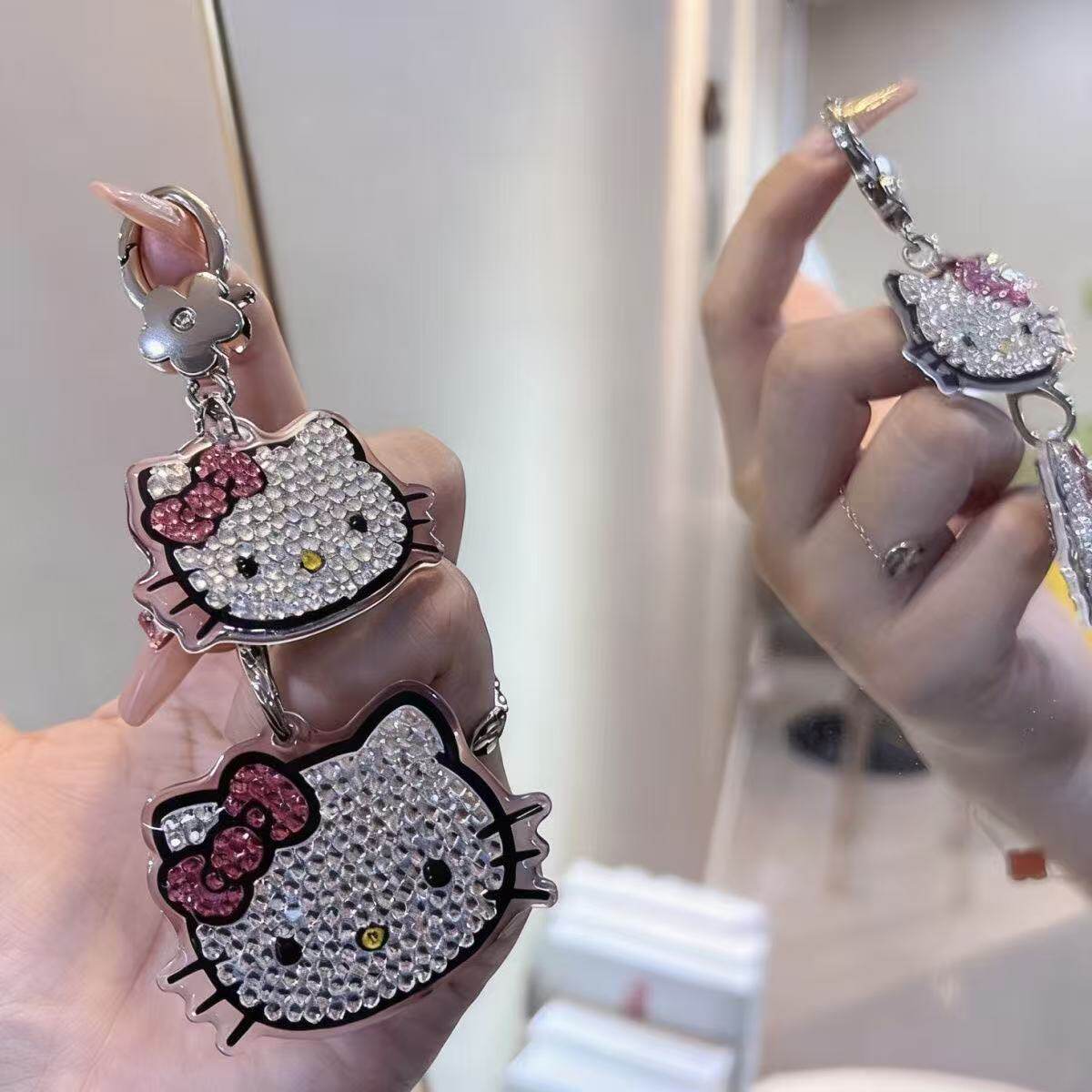 可爱Kitty贴钻手机链钥匙扣