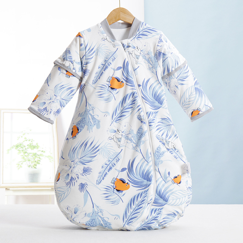 婴儿睡袋春秋冬加厚款新生儿宝宝桑蚕丝恒温儿童通用一体防踢被