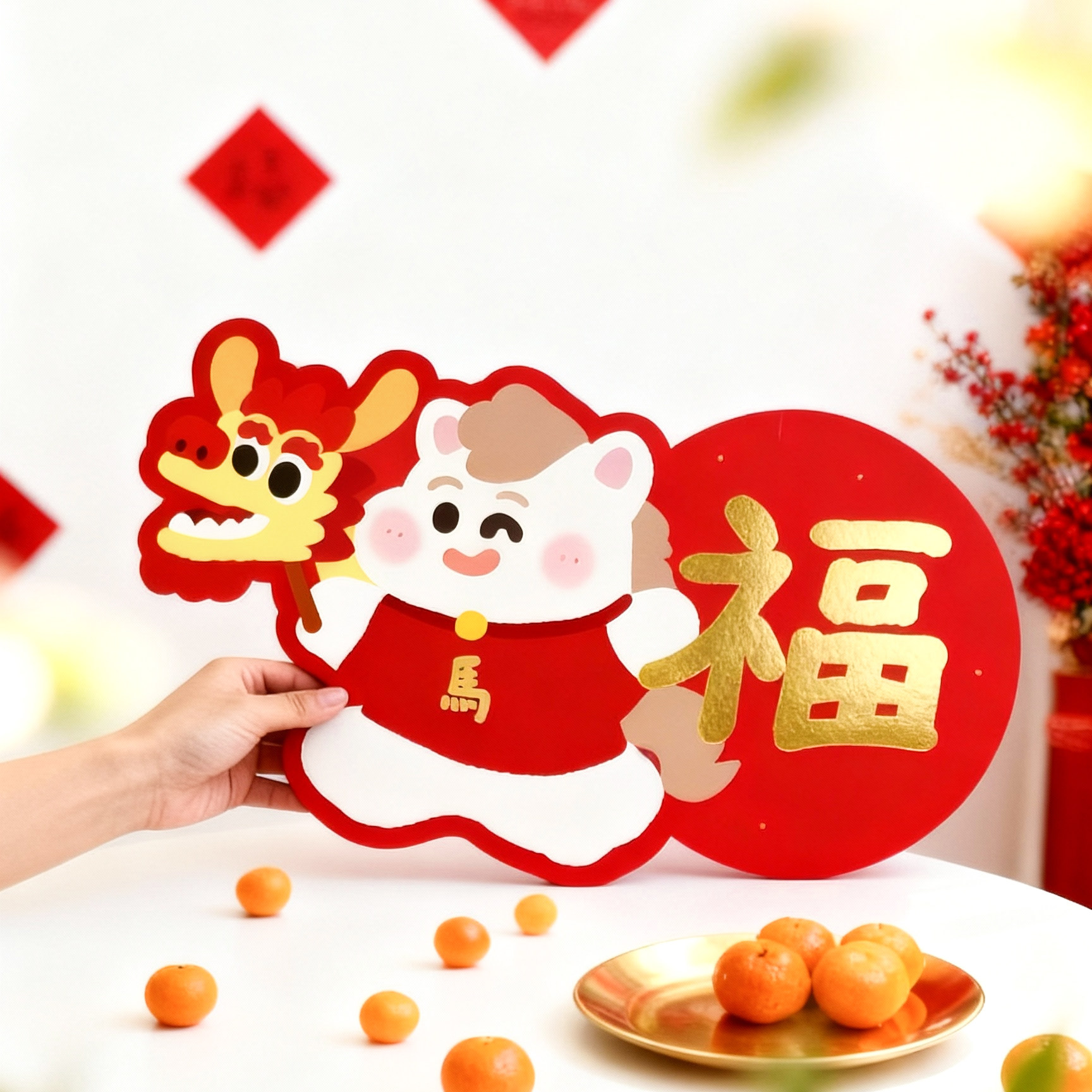 小福福字烫金新年2026