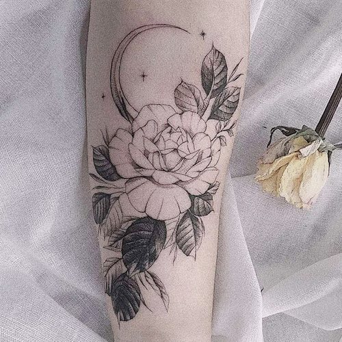 【一份2张】素花小臂纹身贴臂手臂防水女持久仿真刺青网红大图案