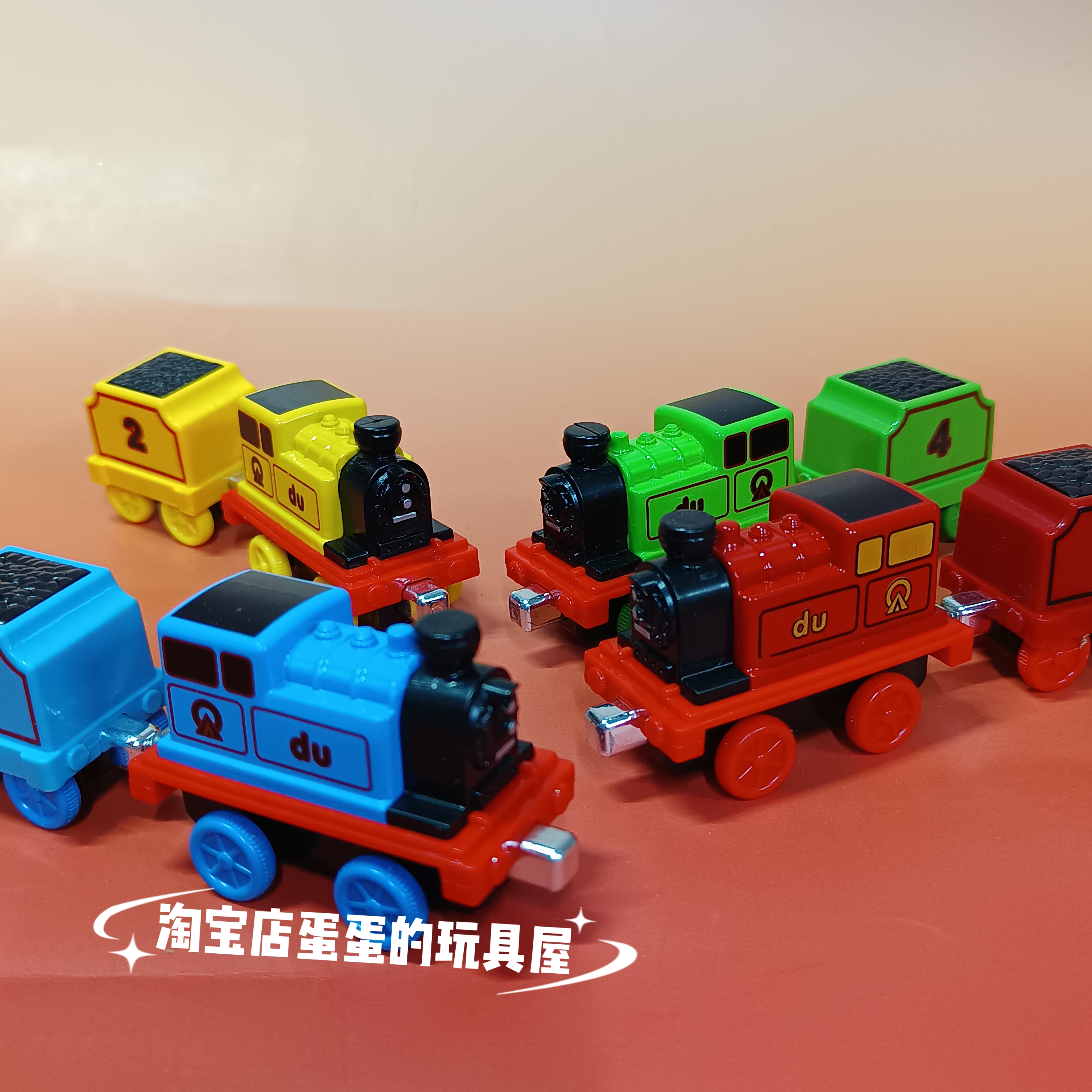 儿童益智轨道电动小火车玩具拼装电动车头挂钩车厢火车轨道车配件