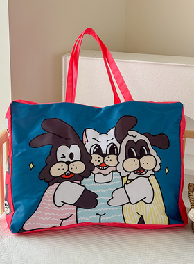 Ndht可爱卡通乔波大容量待产包幼儿园学生被褥衣服收纳袋防尘袋