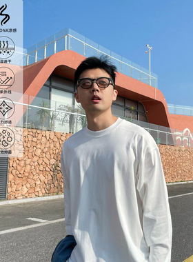 shortfuse260g索罗娜凉感纯色圆领抗菌速干打底运动休闲长袖T恤男