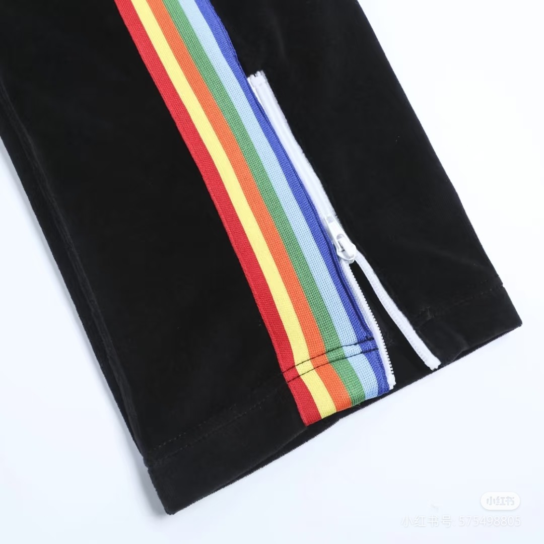 天使时尚彩虹长裤PALM高街宽松侧边条纹男女同款棕榈休闲运动裤子,女装/女士精品,卫裤,淘宝优惠券,粉丝福利购,淘宝优惠卷