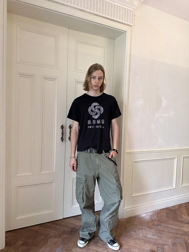 DTHEREAL24FW 双色重磅多口袋拉链洗水做旧炮弹裤休闲长裤工装裤