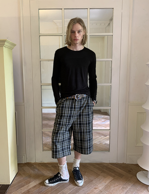 廓形慵懒感低腰休闲七八分裤短裤