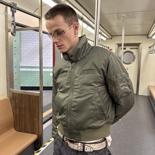 DTHEREAL 复古飞行服棉服新雪丽棉bomber军绿飞行服夹克外套 25FW