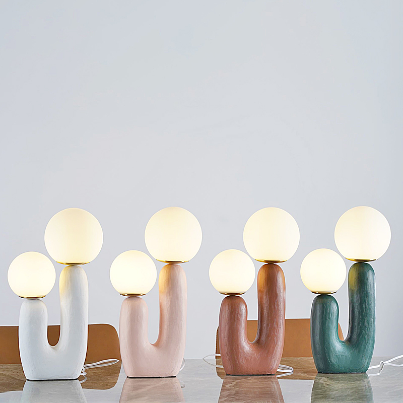 Oo Lamps北欧简约陶土灯装饰创意网红客厅书房儿童房卧室树脂台灯