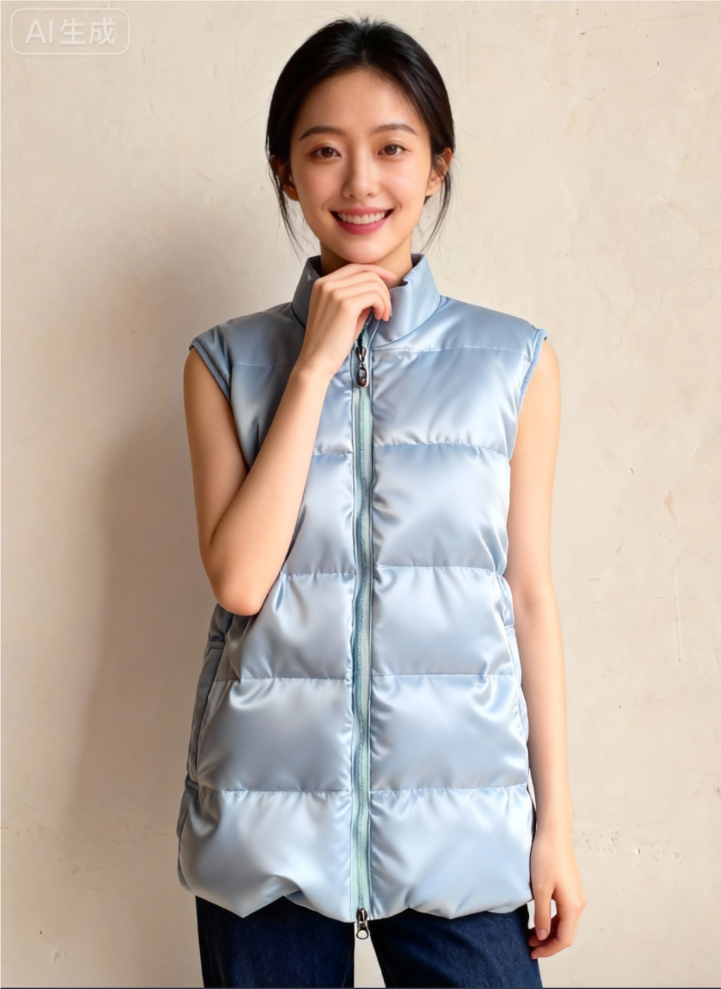 2025年秋季新款轻薄短款经典羽绒马甲女