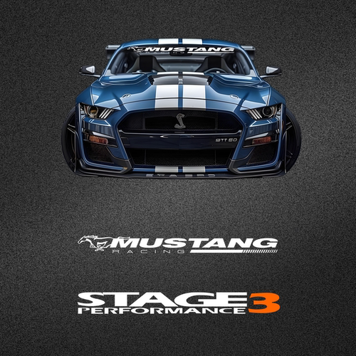 STAGE3福特野马前挡玻璃遮阳贴纸
