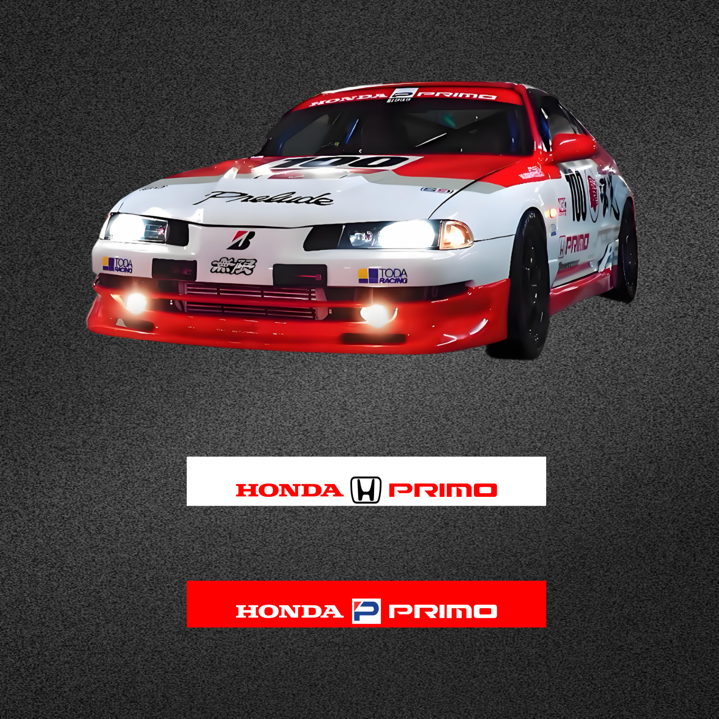 车永佳  HONDA PRIMO改装车贴jdm本田前挡玻璃遮阳压头贴纸拉花