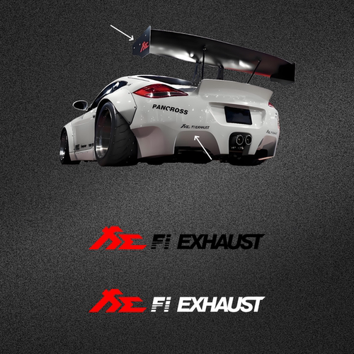 FIEXHAUST排气改装贴纸车身拉花