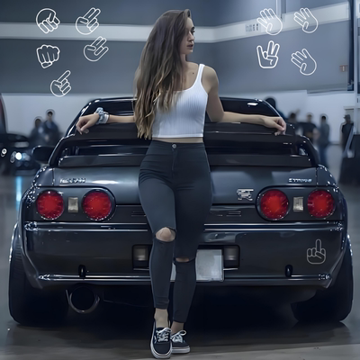 ShockerJDM手势改装车身贴纸