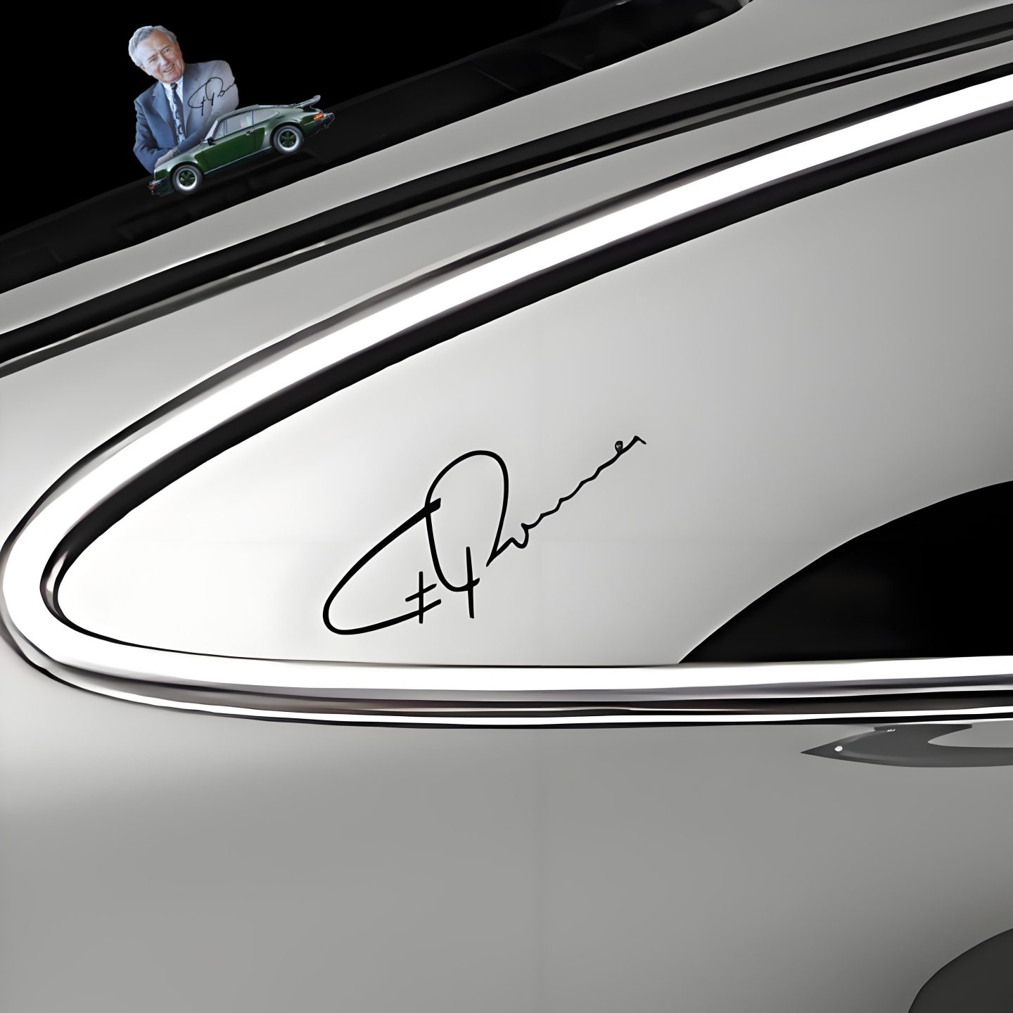 费里保时捷车窗油箱盖签名贴纸