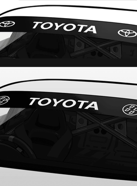 车永佳 丰田jdm复古双标前挡玻璃遮阳贴纸GT86反光膜拉花