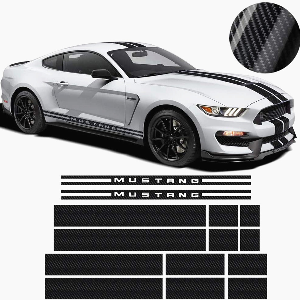 野马MUSTANG个性改装全车贴引擎盖拉条侧裙碳纤维赛车拉花装饰,汽车用品/电子/清洗/改装,汽车装饰贴/反光贴,淘宝优惠券,粉丝福利购,淘宝优惠卷