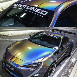 车永佳 hardtuned日系汽车前挡风玻璃遮阳贴纸jdm赛车拉花