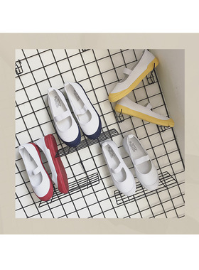 【现货】jk鞋子百搭学院日系轻便平底护士布鞋新款圆头室内鞋单鞋