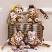 新品 画家达菲熊雪莉玫毛绒挂件小熊玩偶公仔包挂汽车钥匙扣小礼物