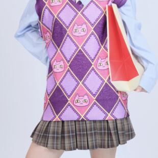 喵猫虫士多吉良吉影JOJO的奇妙冒险男女同款毛线背心马甲同人周边