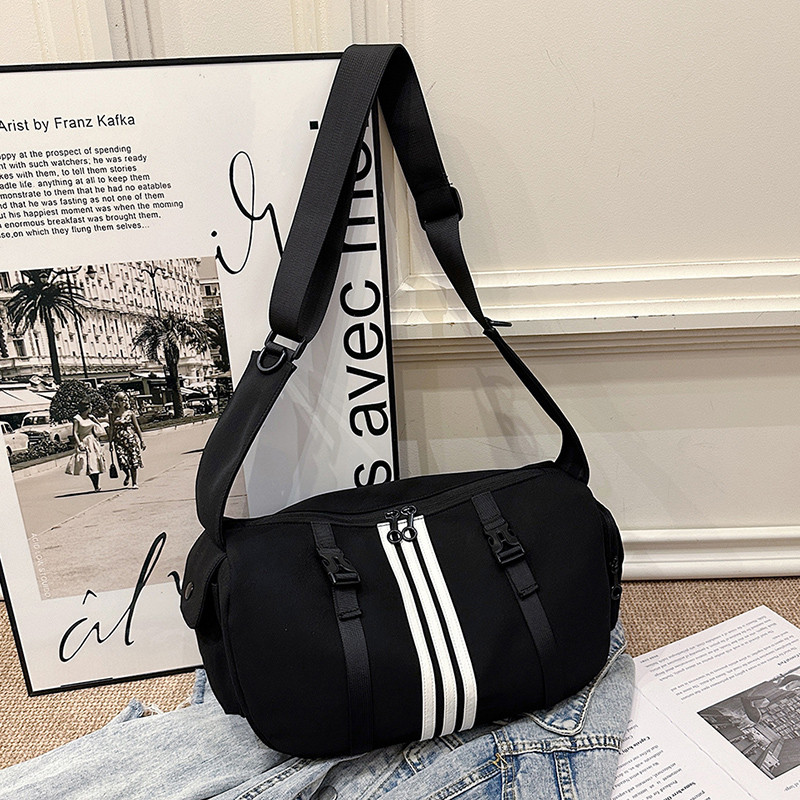 夏季大容量通勤高级感旅游包女2024新款新中式国风帆布单肩斜挎包