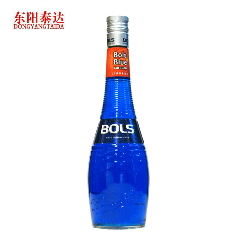 原装进口洋酒波士蓝橙力娇酒 BOLS BLUE CURACAO鸡尾酒甜酒-封面