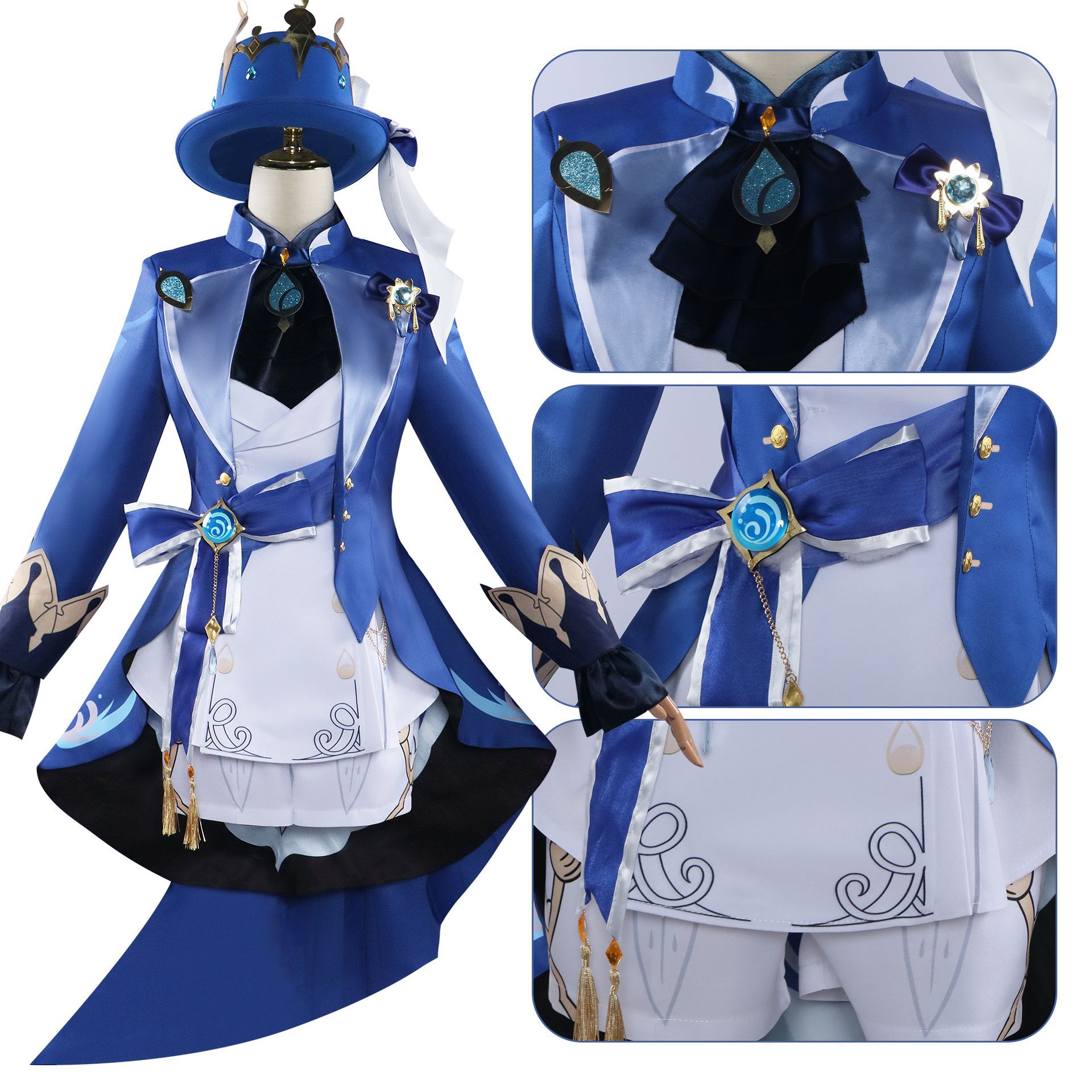 原神cos服水神芙卡洛斯枫丹芙宁娜cosplay全套c服套装漫展演出服