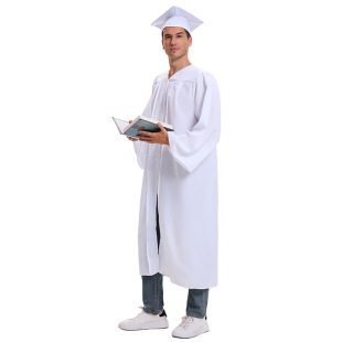 2025年亚马逊白色牧师长袍 神父祷告教堂学士服cosplay舞台表演服