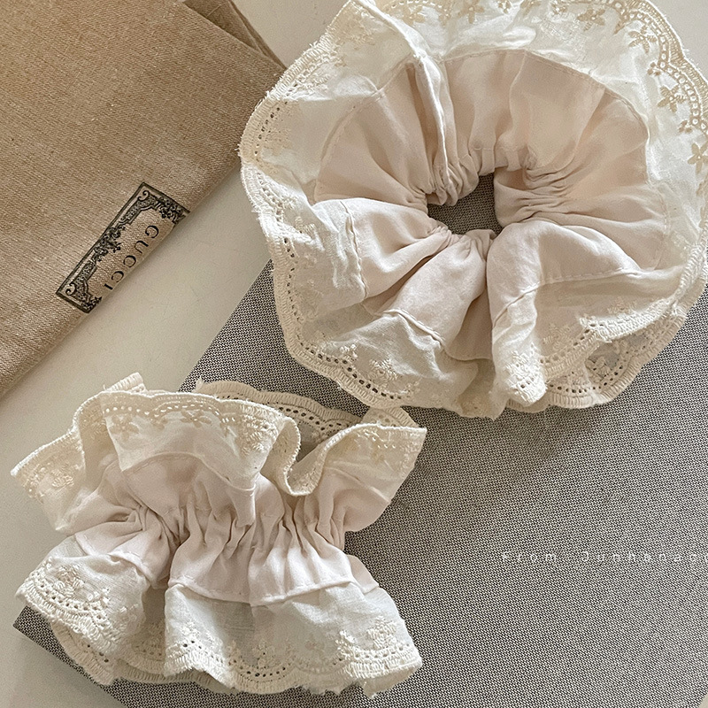 蕾丝复古发圈大肠圈法式