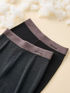 简彤SK8802秋冬磨毛打底裤200克小黑裤高腰显瘦棉花轻柔裤加大