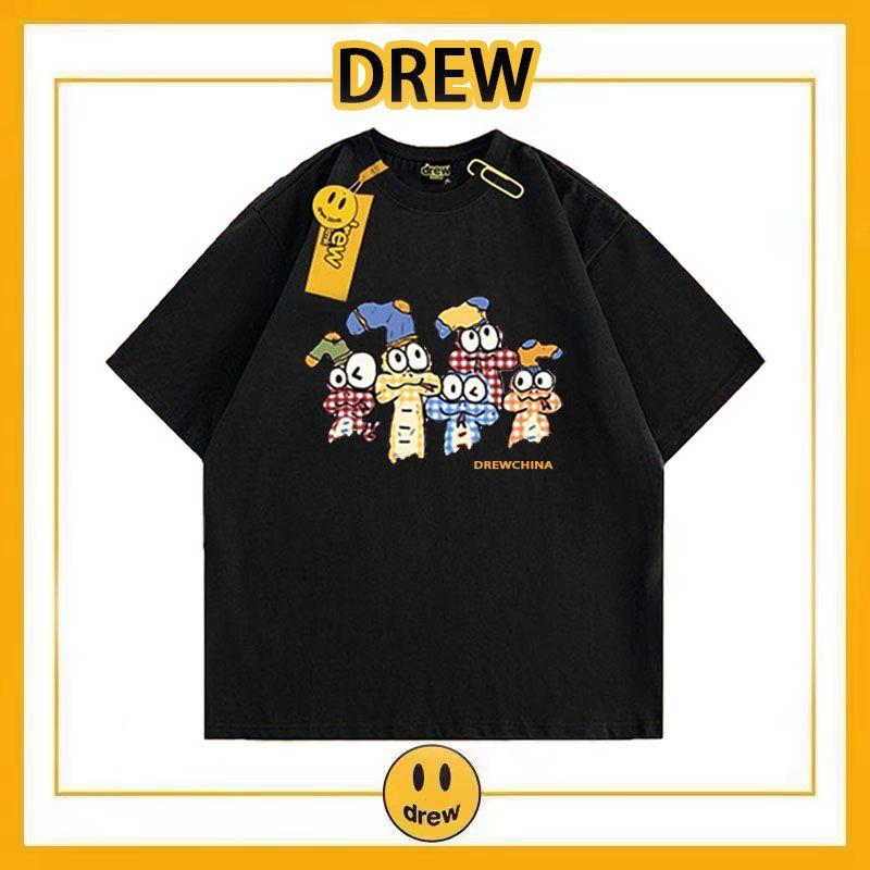 drew美式潮牌新年蛇年趣味卡通印花短袖t恤男女休闲宽松情侣半袖t