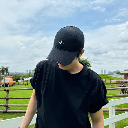 夏季透气黑色百搭加大加深鸭舌帽