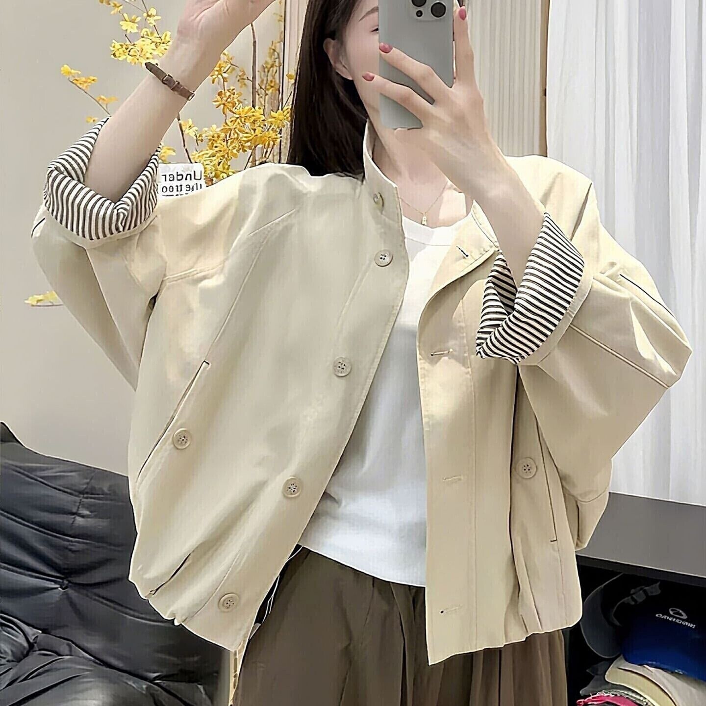 短款外套女春装新款爆款小个子宽松显瘦时尚百搭休闲夹克上衣
