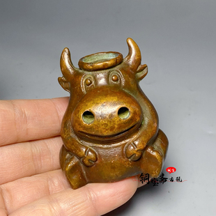 仿古铜器牛扭转乾坤倒流香牛气冲天宣德香炉旺市牛熏香炉家居摆件
