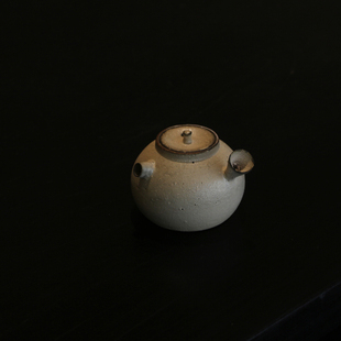 無聲無印纯手工粉引壶功夫茶具泡茶器具单壶泡茶壶家用王化见贝