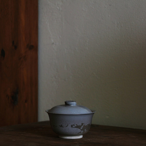 無聲無印 月白柴烧盖碗大盖碗