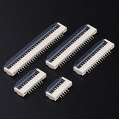 FFC 1.0MM间距 30P FPC翻盖下接连接器 接插件 插座