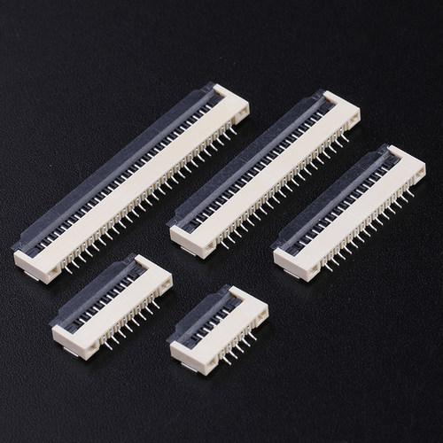 FFC/FPC翻盖下接连接器 4/6/8/10/20~30P 1.0MM间距 接插件 插座