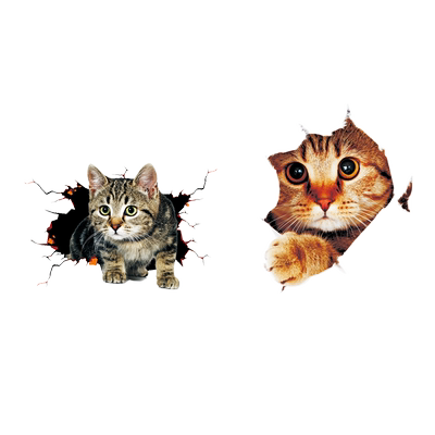 3D立体个性卡通小猫咪汽车贴纸