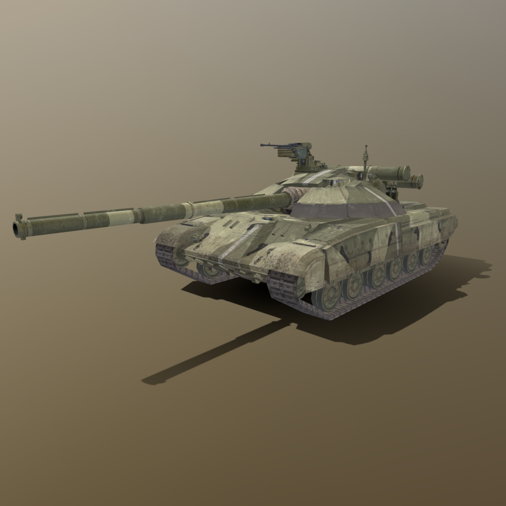 3D模型T-64BM Bulat坦克 fbx原始格式/ usdz/gltf/glb